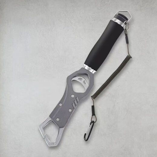 
He Jiangong multi-functional belt weighing aluminum alloy weighing fish control fish control device clamp fish gripper fish measuring Luya supplies fishing upgrade crane mouth fish control device pink