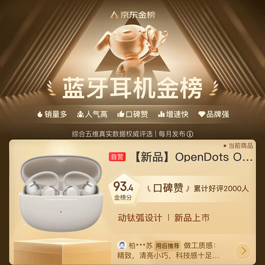 Shaoyin (SHOKZ) OpenDots ONE moving titanium ring open Bluetooth headset ear clip wireless headset Bluetooth running sports E310 gold list joint model Twilight Purple