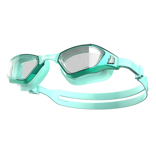 Whale N1 anti-fog swimming goggles, detachable lenses, 999 days of fogging, replacement for myopia, optional prescription swimming goggles for men and women, shiny silver, high-definition lenses + free swimming cap