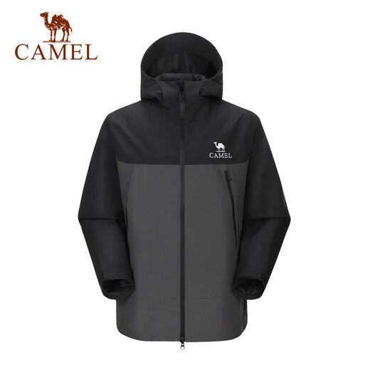 Camel [tres defensas] ropa de choque de una sola capa al aire libre Hombres y mujeres Jackets impermeables 2025 Nuevo ropa de montañismo