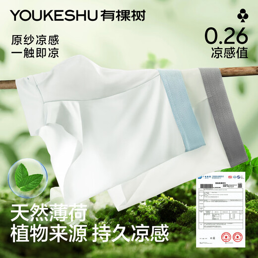 
Youke Shushu Silk Men's Underwear Men's 10A Antibacterial Mint Base Breathable Hygroscopic Quick Dry Youth Flat Corners Shorts Panties