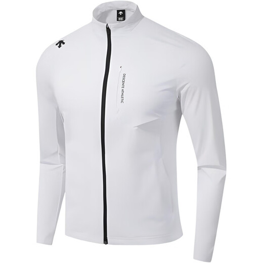 DESCENTE (DESCENTE) sports cycling training running speed drying breathable windproof sun protection long sleeve solid color zipper jacket same as men and women white 100