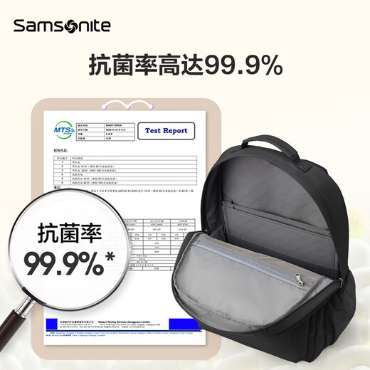 新秀丽（Samsonite）初高中生大容量书包男女减负高颜值双肩背包 NW4 紫色【27L大容量】 礼盒装