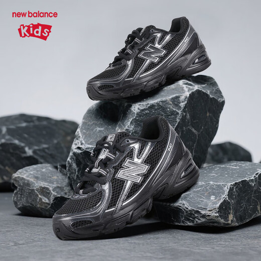 NEW BALANCE nb童鞋0-14岁小中大男女儿童网面透气舒适减震科技休闲运动鞋740 黑色740BM 28.5 （脚长17cm）