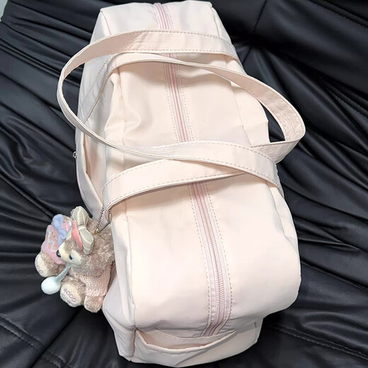Bo Naling portable travel bag, women's large-capacity sports and fitness bag, short-distance business trip luggage bag, portable maternity bag storage bag, travel bag - pink, no pendants