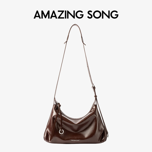 Amazing Song Yisong Chen Duling's same style women's bag Donut HOBO small light luxury big-name bag cowhide shoulder crossbody bag