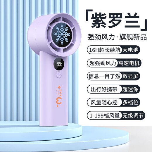 Pet dog special mouth hair dryer mini facial hair dryer Bichon Teddy handheld bath artifact T-100 high speed fan - purple power 5w