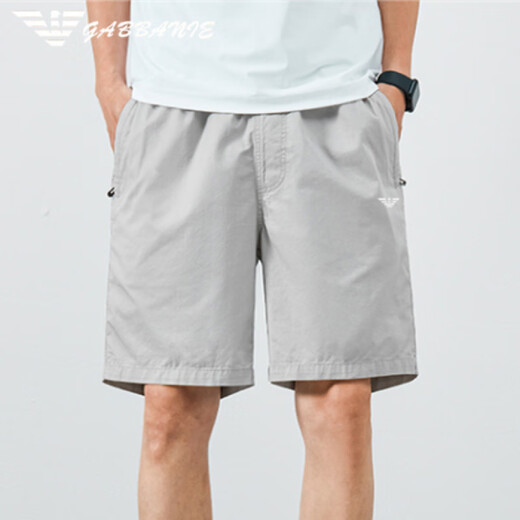 
ARMANIBR Armani Shorts Men's Summer Loose Casual Pants Men's Beach Breeches Ice. Wire Medium Pants Sports Five-Crimp Pants D9224 Khaki 2XL