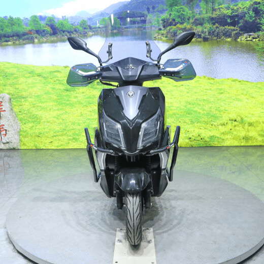 芒芒适用适用天鹰游艇125摩托车TY12532D护杠保险杠防侧摔防撞杠 碳钢前杠后杠黑色铠甲套