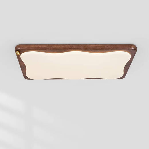 Shantoulin Village mittelalterlicher Stil Wohnzimmer Deckenleichte amerikanische Retro Minimalist Walnuss Holz Getreide Milch Bohne Augenschutz Hall Hauptlicht 1W-Paket 1098-zwei Schlafzimmer und zwei Wohnzimmer-drei Farben, um Licht zu wechseln, um Licht zu wechseln