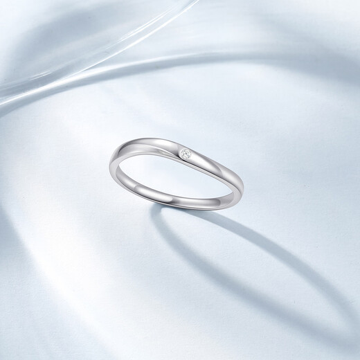 Chao Acer Platinum Diamond Ring Women's PT950 Ring Ring Hand Accessories Couple Ring Simple Versatile Gift Women's No. 12