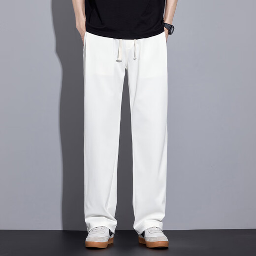 Pierre Cardin Men's Summer mince pantalon américain Pantalon décontracté pour garçons Silk Silk Cool Long Long Men's New Sports Pantal