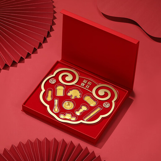 Chao Acer's Dear Pure Gold Ornament Investment Gold is a gift for your baby's first birthday, Fuyou Baby Gift Box