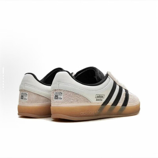 Adidas Bad Bunny x originals GAZELLE indoor versatile comfortable low top shoes men and women white and black IF9735 white and black 44 (270mm)