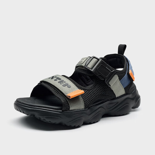 
XTEP (XTEP) cat claw sandals men's summer new breathable casual sandals couple versatile straggling outdoor sandals beach shoes versatile black/fir green 0004-men 41