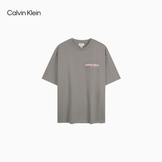 Calvin KleinCKJeans25早秋新款男休闲纯色字母印花纯棉宽松短袖T恤4RC829G L1X-冰珀绿 XS