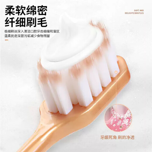 SOAO wide head soft hair adult travel toothbrush soft silk light brush Sam's same family suit for men and women