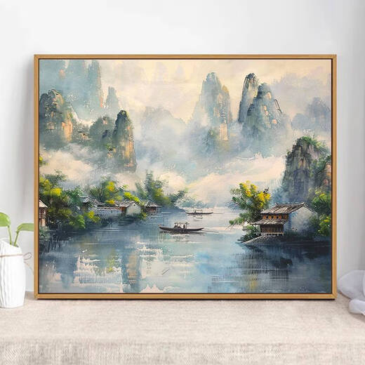 Yonghuan Chinois Paysage d'huile numérique Peinture peinture peinte à la main Coloriage Sentiment Acrylique Huile Coloriage Ferm