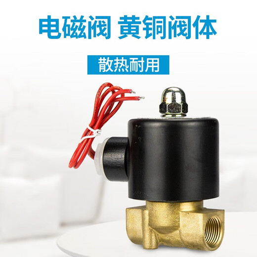 Chint (CHNT) N2W200-20-AC220V solenoid valve water valve magnetic switch valve air valve normally closed copper 6-point solenoid water valve