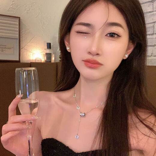 新款小蛮腰流苏项链女锁骨链气质毛衣链小众高级感百搭配饰 小蛮腰项链