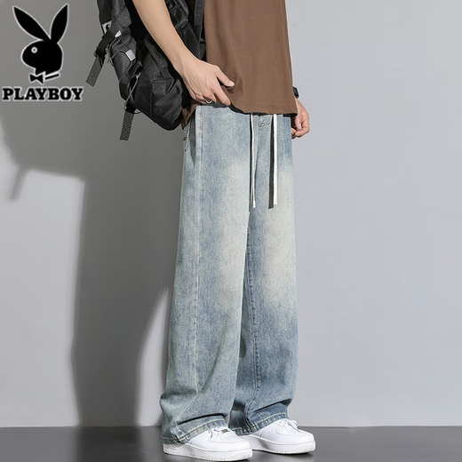 Playboy-Jeans für Herren Sommer dünne 2025 neue amerikanische Hosen mit geradlinigen Beinen lockere Beine lose Männerhosen 693 Nostalgic Thin S 90-105jin [Jin entspricht 0,5 kg]
