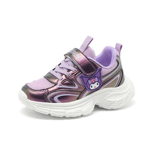Hello Kitty zapatos para niños para zapatillas de deporte para niñas, zapatos casuales de papá de Kulomi para niñas que absorbe zapatos para el running para niños 6913 Deep Purple 30