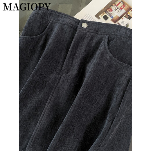 MAGIOPY国际奢侈高档品牌春季新款气质灰色时尚套装女港风牛仔外套上衣打 灰色三件套 S(100斤以内)