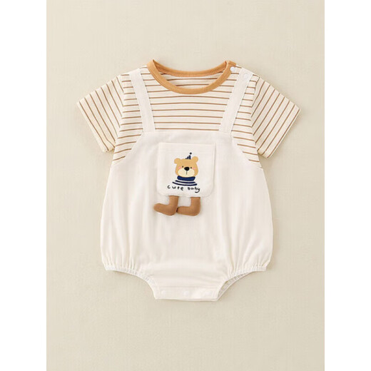 Balabala baby kurzärmelige kleidung sommer dünne baby junge sommer sommer mond neugeborene hauptmond krabbelanzug 6189 blau 66cm