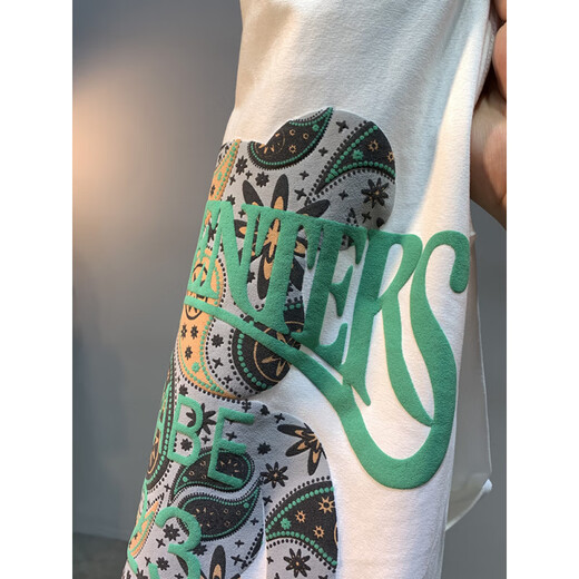 Pierre Cardin 2025 Neue Modemarke Loous Bärenbrief drucken rundes Hals kurzärmeliges T-Shirt für Männer schlankes Baumwoll halbärmelig T-Shirt Weiß 5JSW9923 M geeignet für 90-108jin [Jin gleich 0,5 kg]