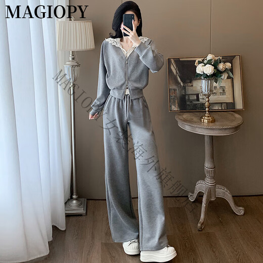 Magiopy International Luxury High-End-Marke Light French Style Casual Mode-Modeanzug für Frauen 2025 Spring Mode modisch altersreduzierende schwarze Jacke, schwarze zweiteilige Sets (100jin [Jin Equals Equals])