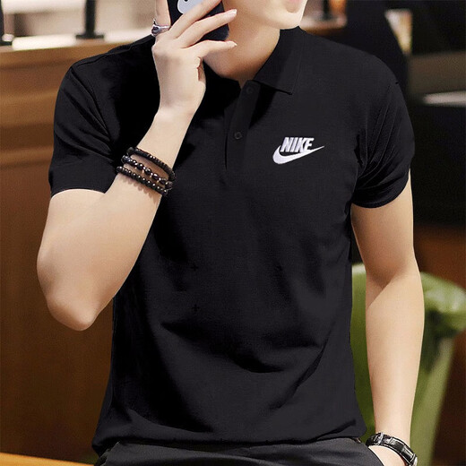 耐克（NIKE）纯棉POLO衫夏季新款短袖翻领运动T恤男士上衣FN3895 黑色FN3895-010 纯棉透气 假一赔 S 100-120斤