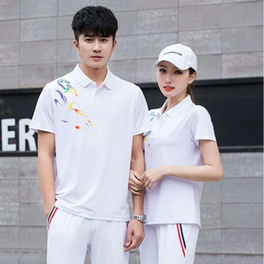 SMVP Padres de mediana edad Pareja Traje informal Camiseta de manga corta Summer Camiseta de polo sin aliento