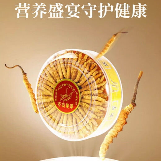 冬虫夏草干货正宗冬虫夏草礼盒装虫草王雄风道滋补养生冬虫夏草 两根一克10根【盒装】