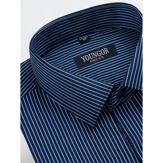 Magasin phare de Yager Magasin officiel à manches longues pour hommes 2025 Nouveau coton pur en fer gratuit de fonds d'âge moyen-delins décontractés de vêtements professionnels haut de gamme 6623 38 (recommandés 100-115jin [Jin est égal à 0,5 kg]))