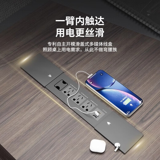 Yusong boss desk, high-end CEO office desk and chair combination, light luxury manager desk, executive desk, simple and modern 1.8m single cabinet boss desk