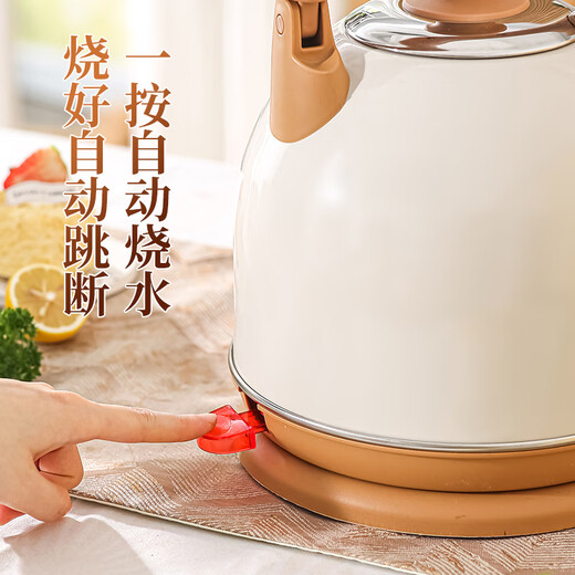 Yanxing kettle hot water kettle electric kettle kettle constant temperature portable household new large capacity 304 stainless steel split 304 stainless steel - beige 5L