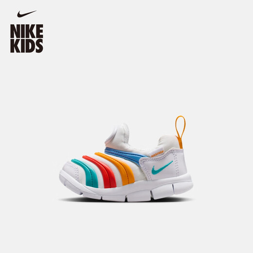 Nike caterpillar baby lightweight soft-soled sneakers for boys and girls in winter, easy to put on and take off, NIKE 343938 106 white/cactus green/bright stone gray 27