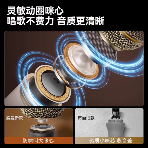 Sony Ericsson (soaiy) SG12 audio microphone all-in-one set singing microphone national karaoke KTV Douyin Internet celebrity anchor mobile TV entertainment talk karaoke version double wheat
