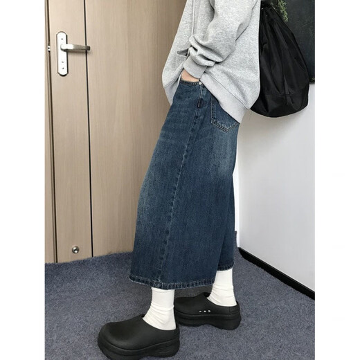 YNWWGW复古水洗做旧牛仔短裤女宽松显瘦七分潮 6189 M 【建议95-110斤】