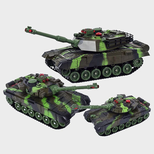 Botu Kindertankspielzeug Fernbedienungskontrollauto Military Model Military Green Electric Panzerfahrzeug Crawler Boy Geschenk Military Green Crawler Tank [28 cm verbesserte Version] Beleuchtung und Schallbatterieversion [eine Gruppe von Auflade -Batterie + Ladungskabel]