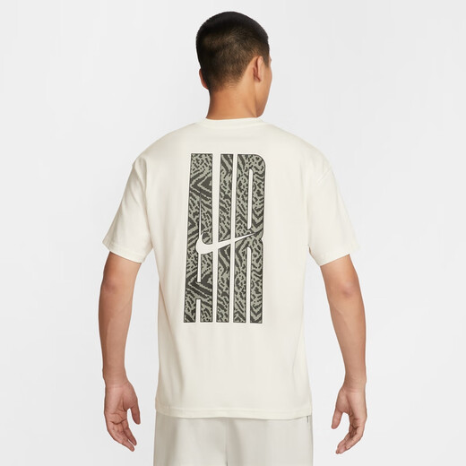 Camiseta suelta de Nike Men's para otoño nuevo algodón suave y confortable Nike Air HQ9249 010 Negro 3xl
