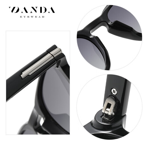 Ray.Ben (Ray.Ben) Nuevas gafas de sol polarizadas europeas y estadounidenses igual que hombres y mujeres, gafas de sol de moda, protector solar moderno, mismo estilo que el centro comercial, té profundo brillante C695-P242 49-23-143
