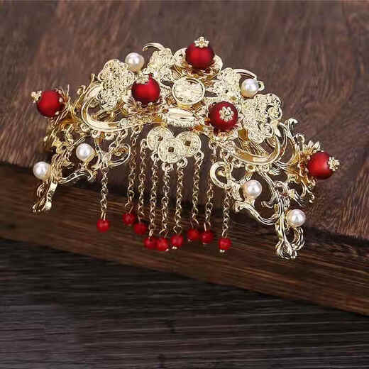 Blessings Jingdong Express Ancient Style Hair Accessories Han Clothing Accessories Headbands Hairpins Ancient Costume Hair Suit Women's Tassel Step Shake Ruyi Phoenix Crown