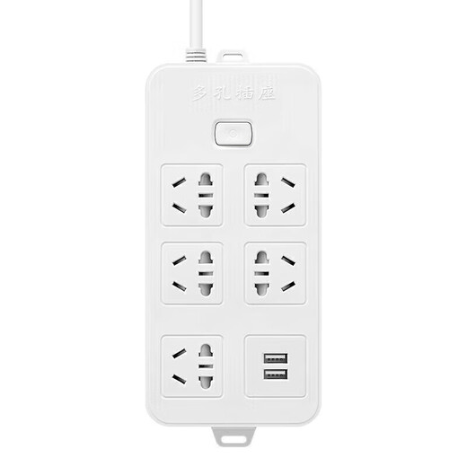 Bull (BULL) same style 10-slot multi-functional plug-in board with cable extra-long 10 meters socket panel multi-hole high-power plug-in row round hole plug-in board 6 slots without USB 0.8 meters collect and receive