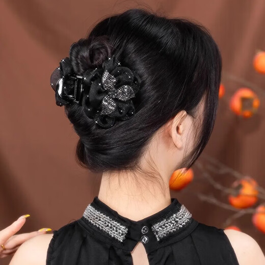 Koti's high-end grabber clip for women 2025 new high-end hairdo full back of the head hairpin artifact shark clip hair accessories for women black grabber clip