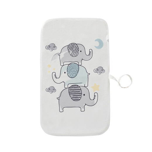 Baby Urin Septum Neugeborene Babywindelersatzpolster kann wasserdicht und klein und tragbar für den Kindergarten. Grauer Elefant (rechteckiger Urinpolster) 60*35