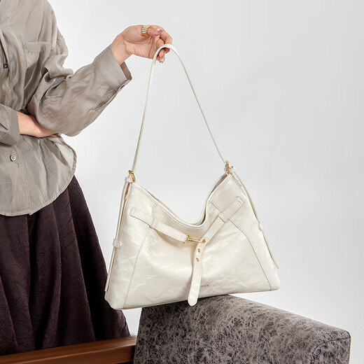 Cnoles Tote Bag Women's 2025 Último capacidad de gran capacidad Crossbody Bag Bag White White Day de San Valentín