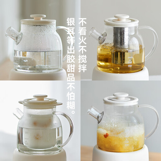 Olayks immediate health pot all-glass glue-free teapot stew all-in-one teapot kettle household small one-person kettle constant temperature kettle 1L