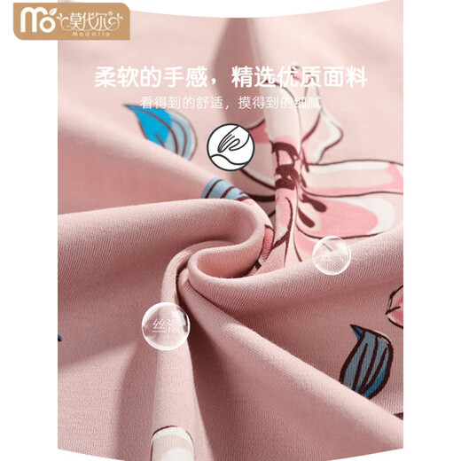 Victoria's style cotton pajamas for women's summer short-sleeved cropped pants cardigan style mother's large-size casual home clothing women's 2025 new style rose red NXF-9871 cotton M [suggested 80--100Jin [Jin equals 0.5 kg]]