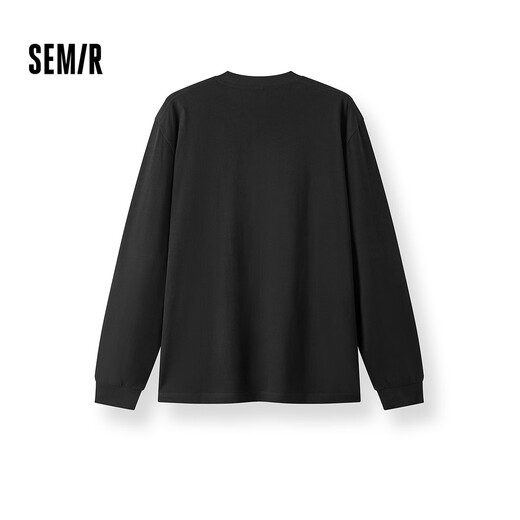 Semir Wang Anyu same style | long-sleeved T-shirt men's pure cotton bottoming shirt solid color couple winter top loose 109725101201